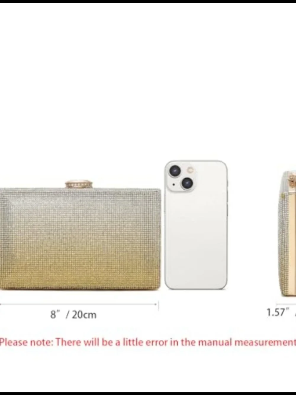 Rhinestone Evening Clutch Sparkling Wedding Party Bag